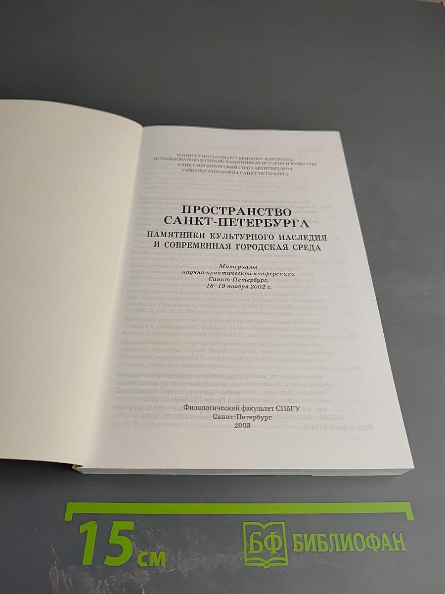 Пространство Санкт-Петербурга. Памятники культурного наследия и современная городская среда