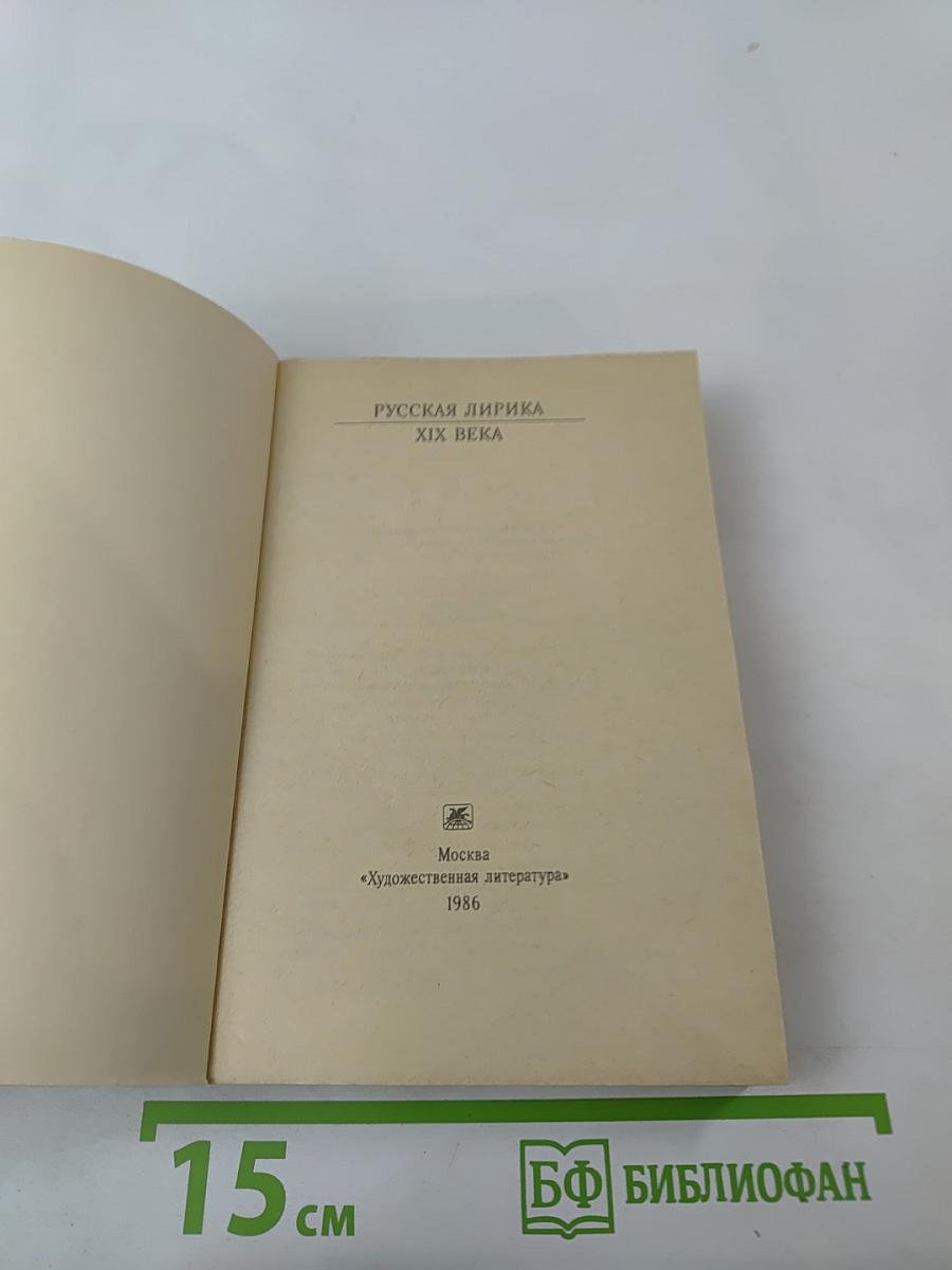 Русская лирика XIX века
