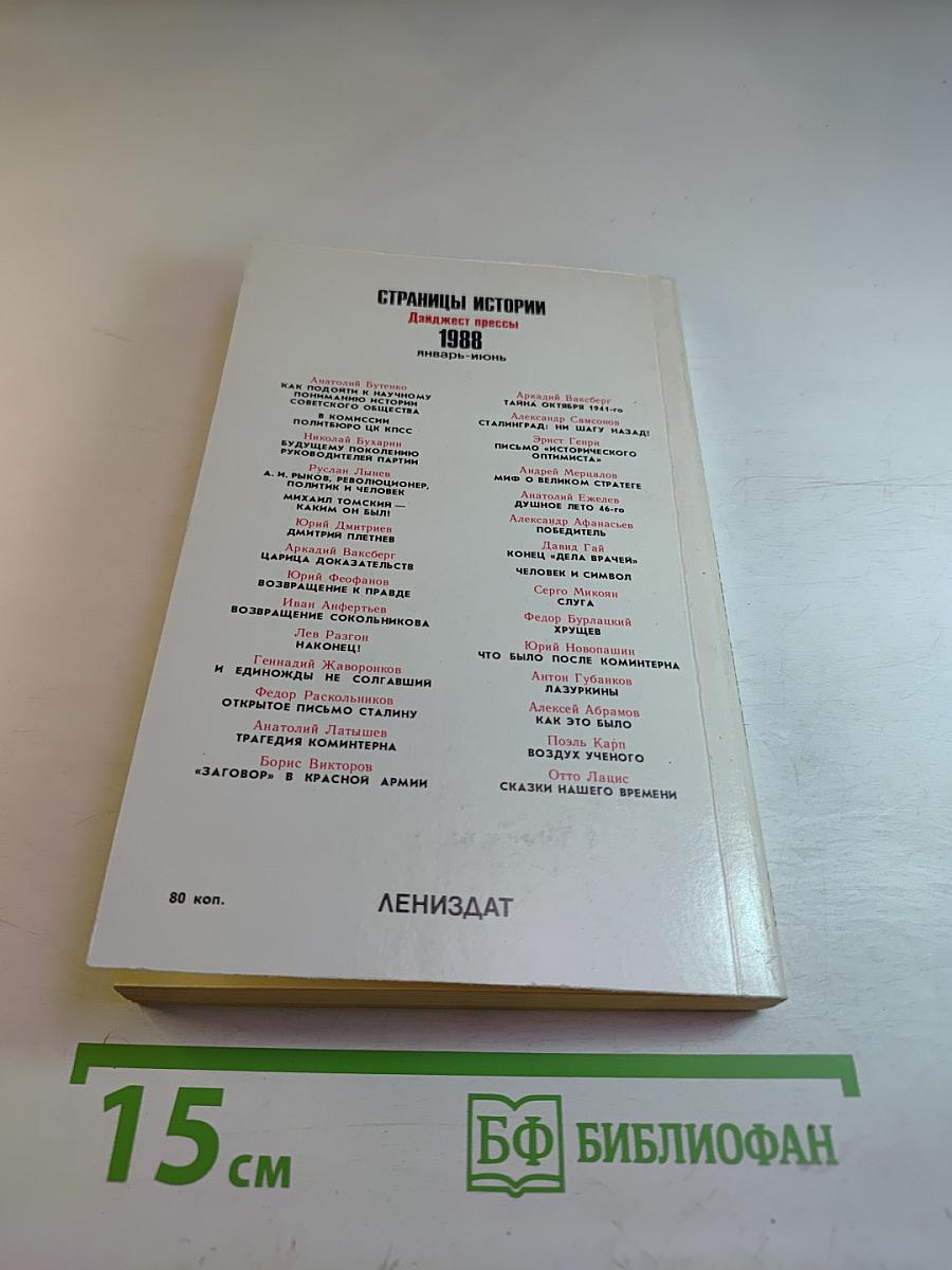 Страницы истории 1988. Январь-июнь