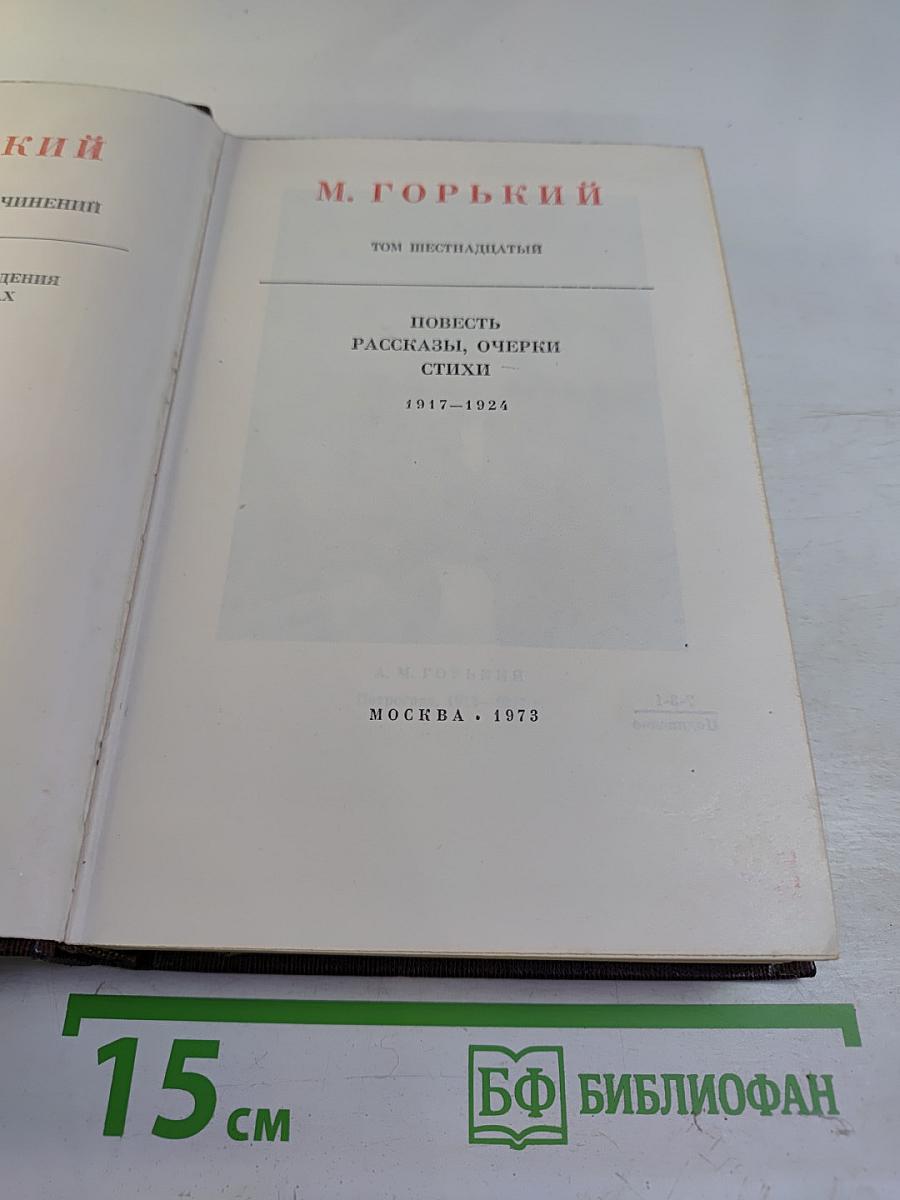 Собрание сочинений. Том 16. Повесть, Рассказы, Очерки, Стихи 1917-1924