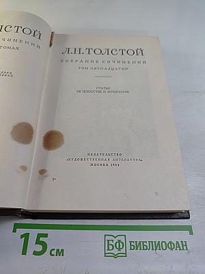 Собрание сочинений. Том пятнадцатый. Статьи об искусстве и литературе