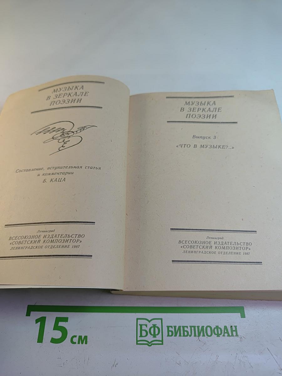 Музыка в зеркале поэзии. Выпуск 3: Что в музыке?
