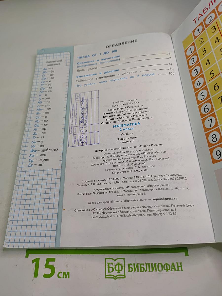 Математика. 2 класс. Часть 2