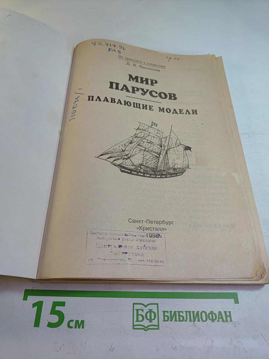 Мир парусов. Плавающие модели