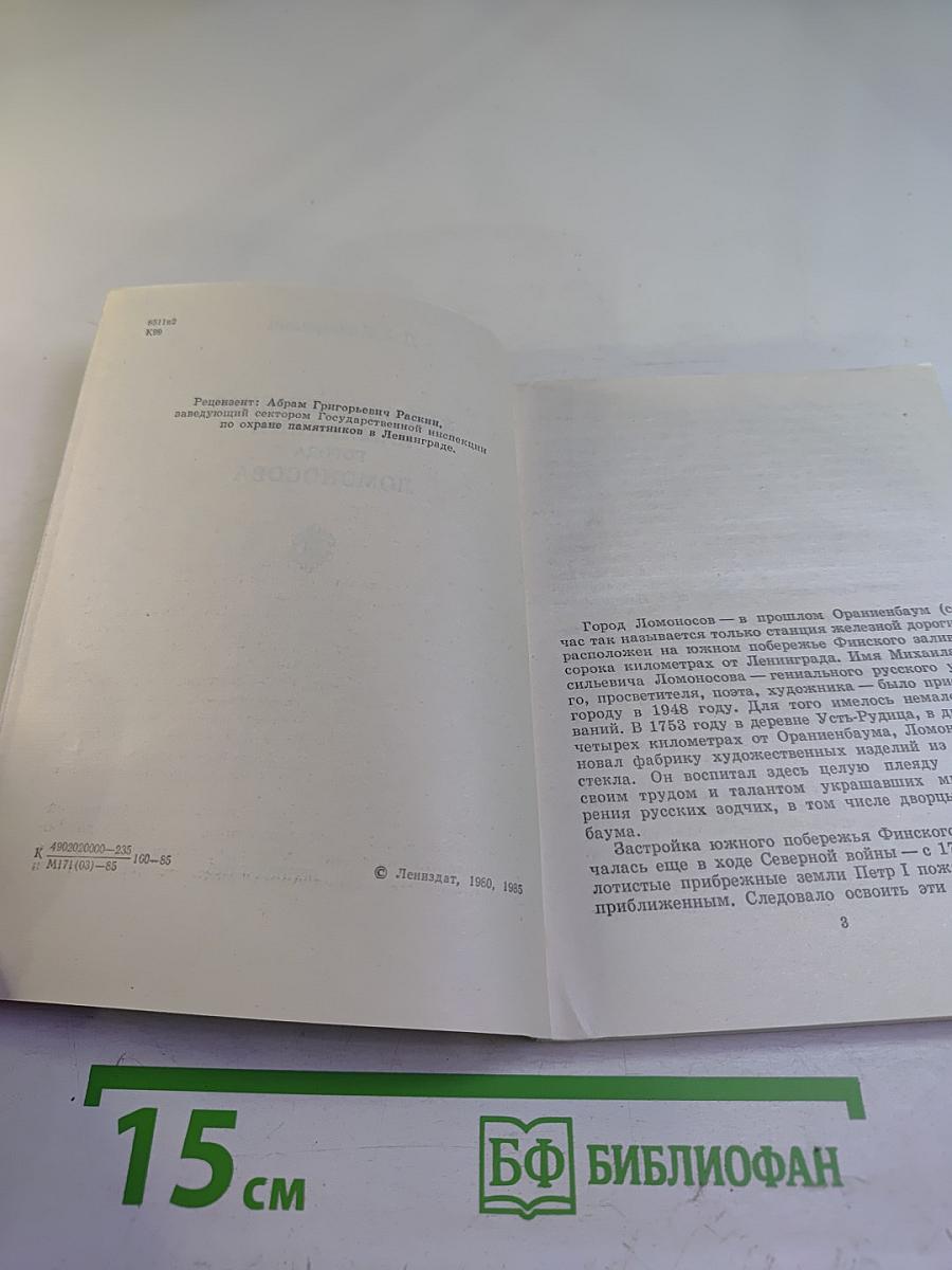 Художественные памятники города Ломоносова