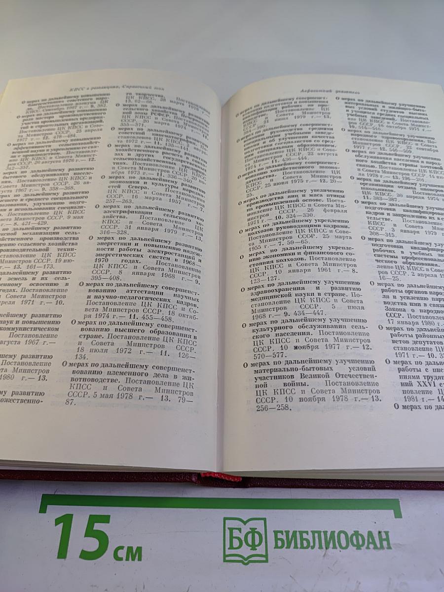 Справочный том к восьмому изданию "КПСС в резолюциях и решениях съездов, конференций и пленумов ЦК"