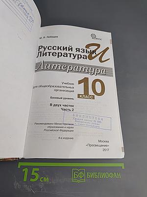 Русский язык и Литература. Литература. 10 класс. Часть 2
