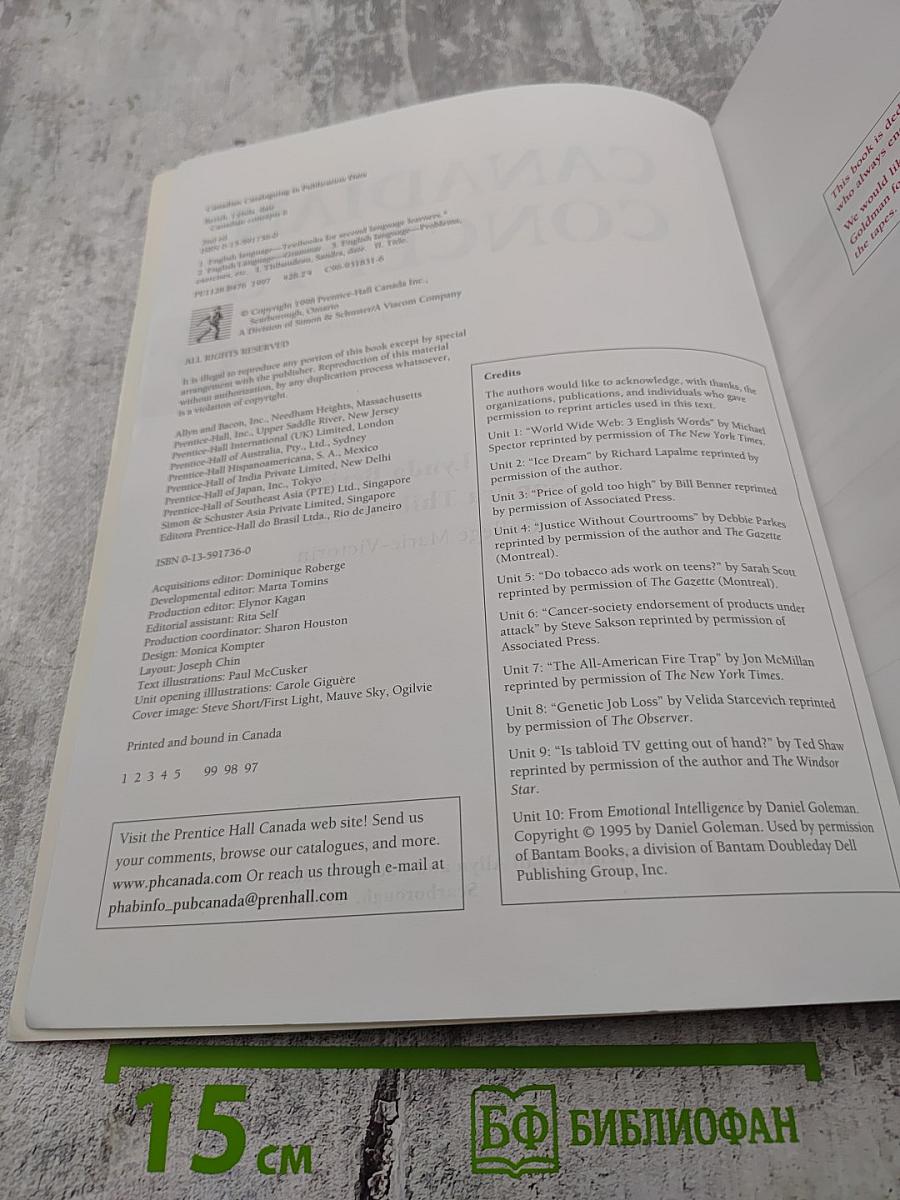 Canadian Concepts. Second Edition. Book 6