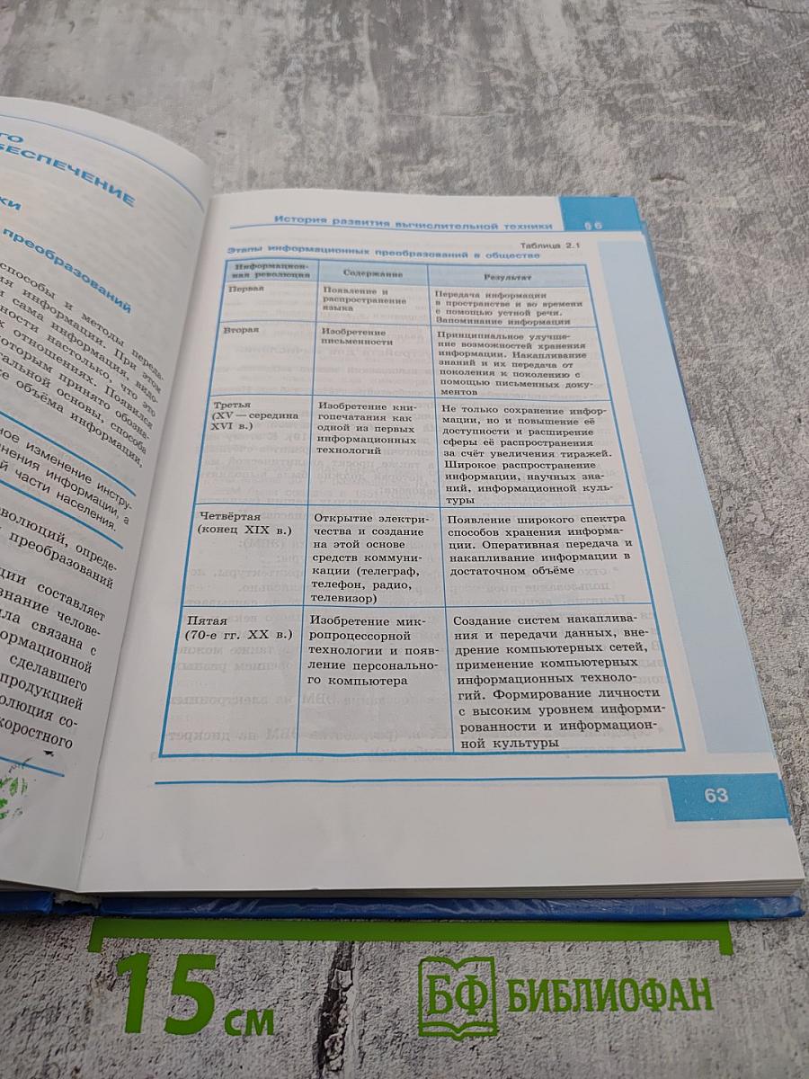 Информатика 10 класс Базовый уровень