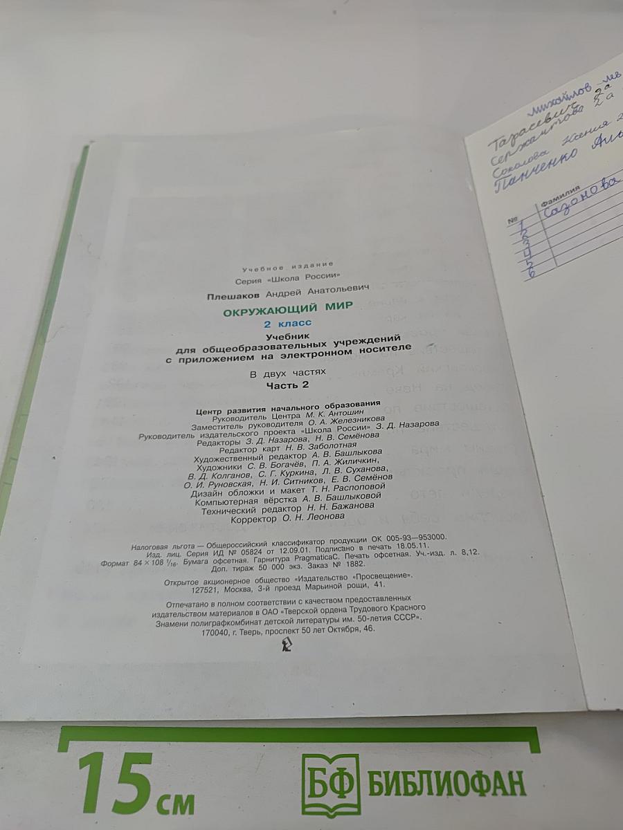 Окружающий мир для 2 класса, Часть 2