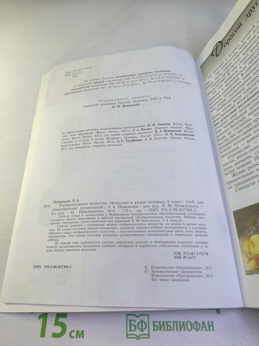 Изобразительное искусство. Искусство в жизни человека. 6 класс