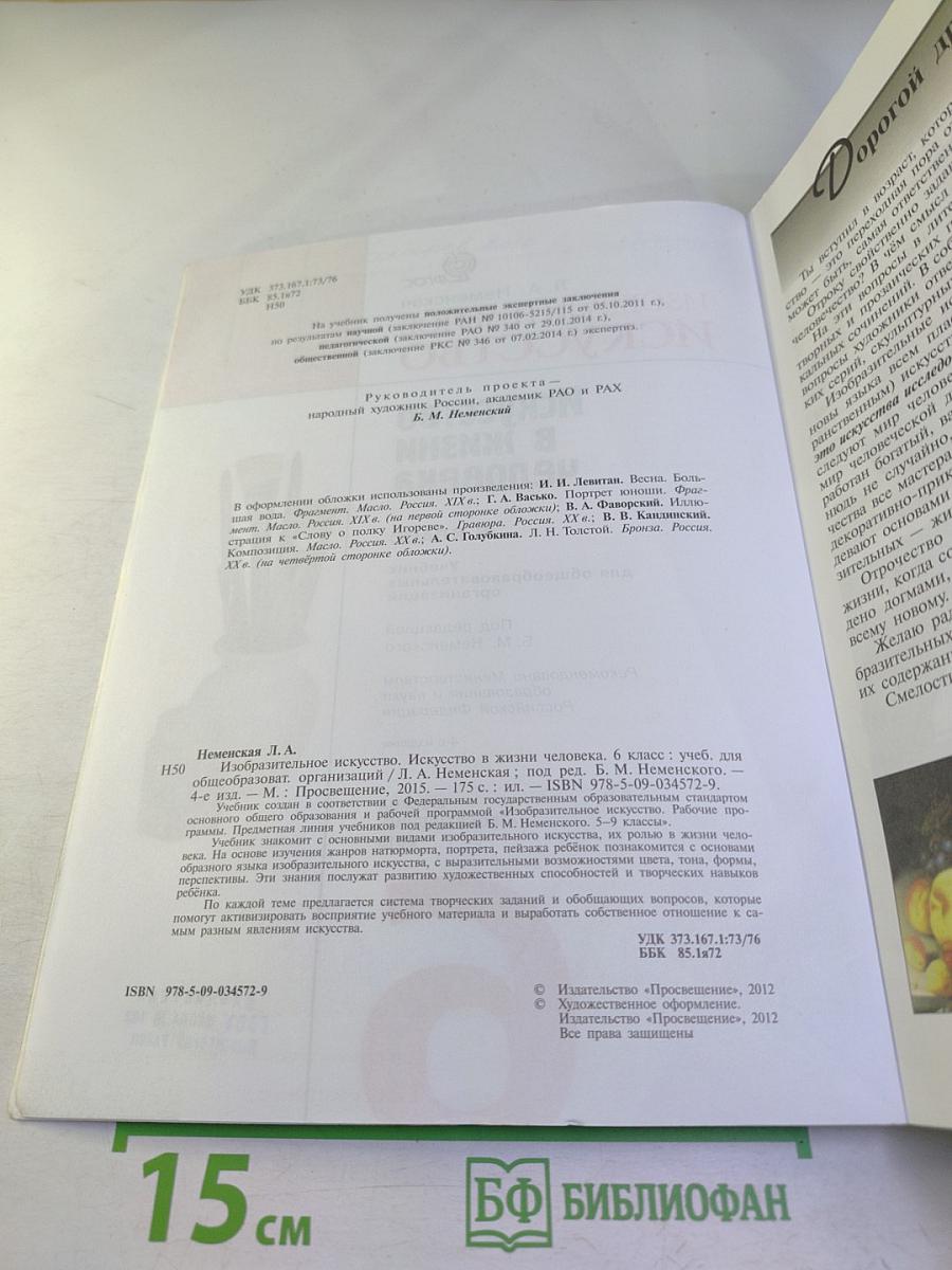 Изобразительное искусство. Искусство в жизни человека. 6 класс