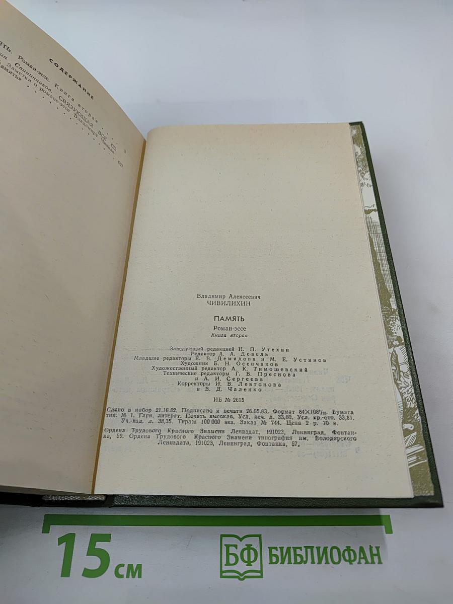 Память. Роман-эссе. Книга вторая