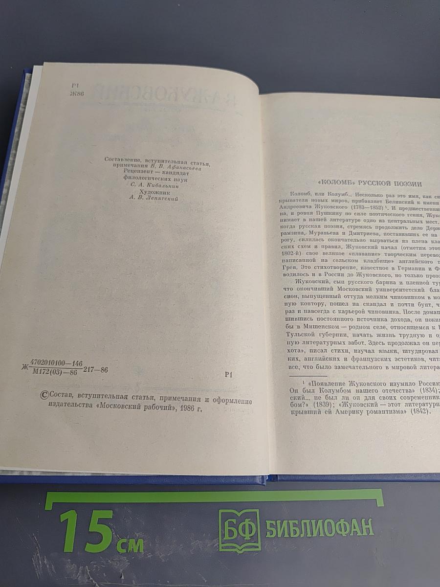 В. А. Жуковский. Избранная лирика. «Всё необъятное в единый вдох теснится...»