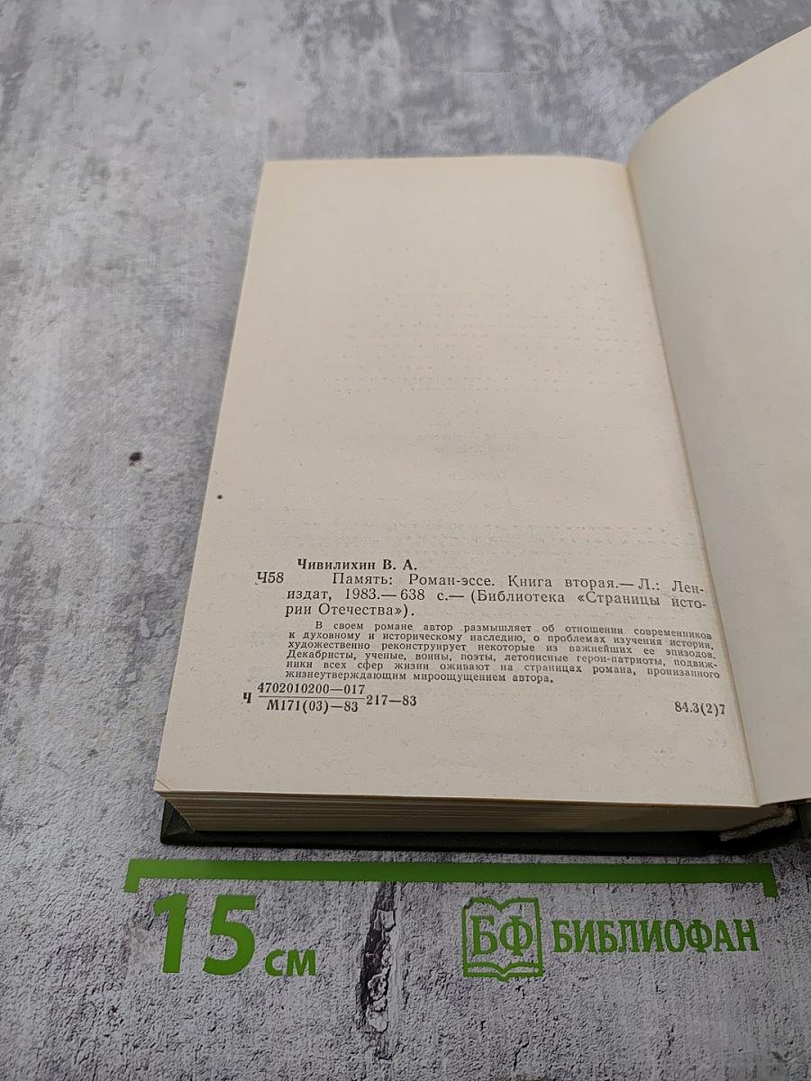 Память. Роман-эссе. Книга вторая