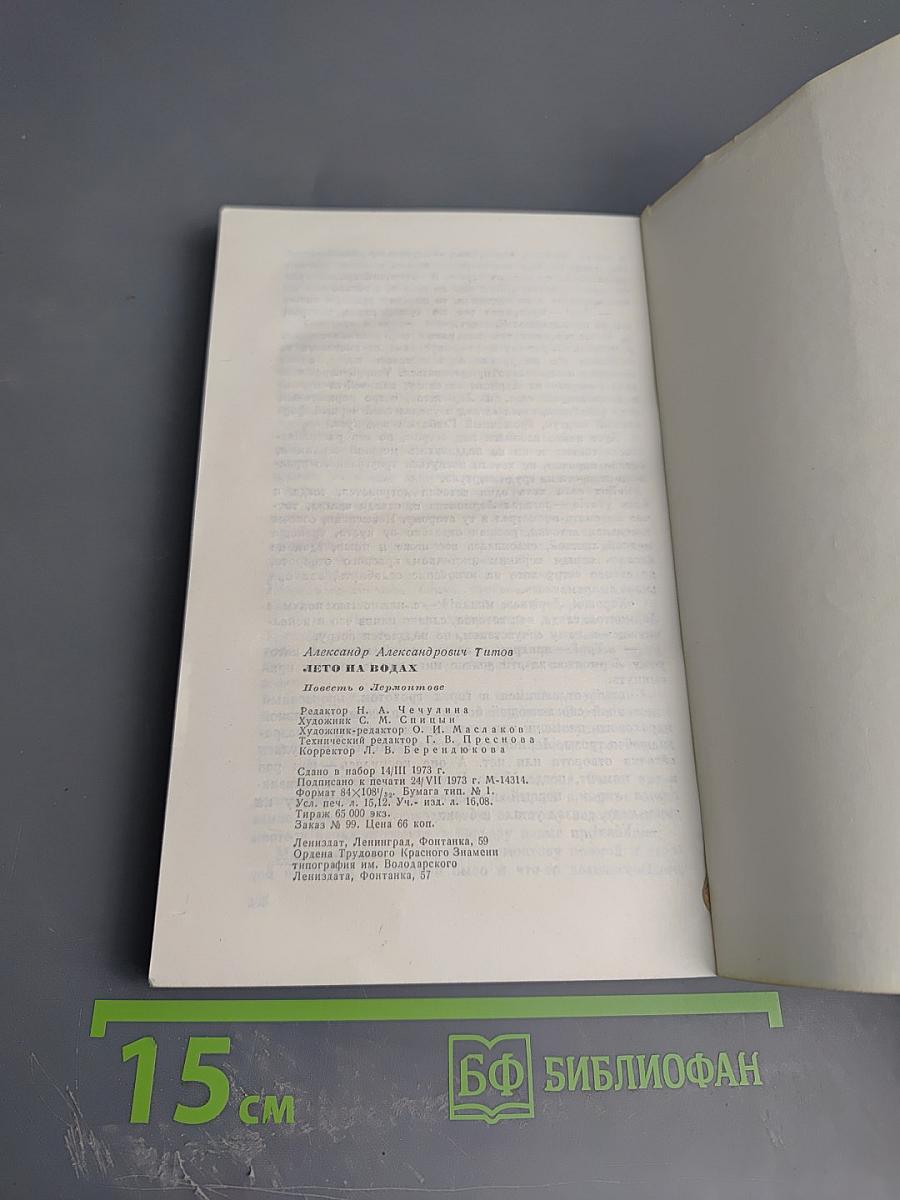 Лето на водах. Повесть о Лермонтове