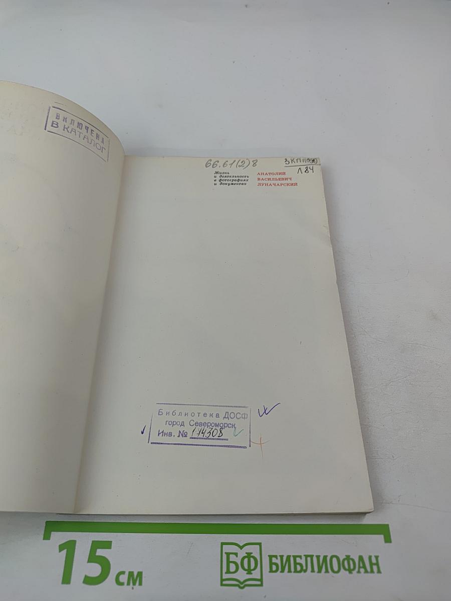 Анатолий Васильевич Луначарский. Жизнь и деятельность в фотографиях и документах