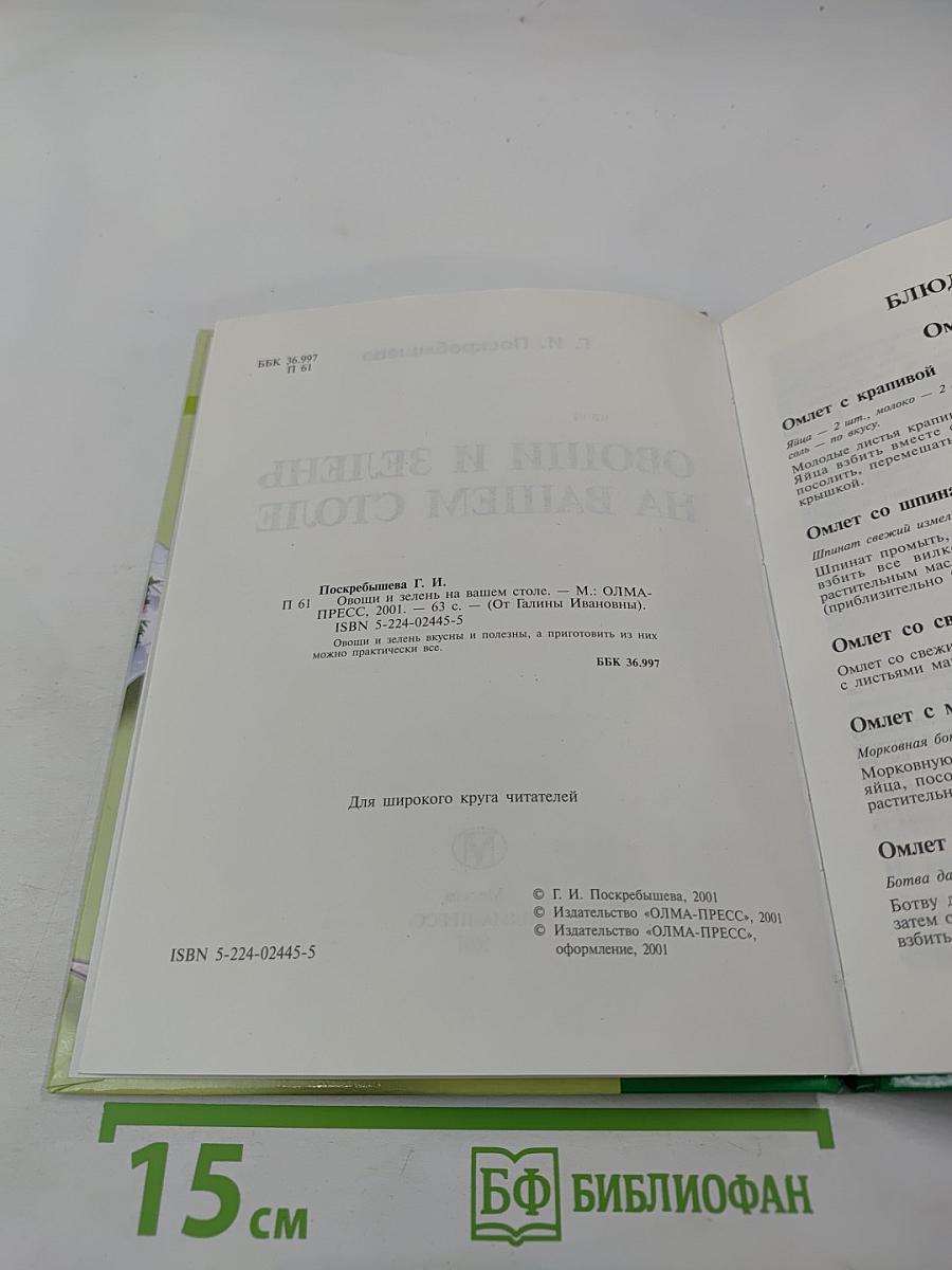 Овощи и зелень на вашем столе