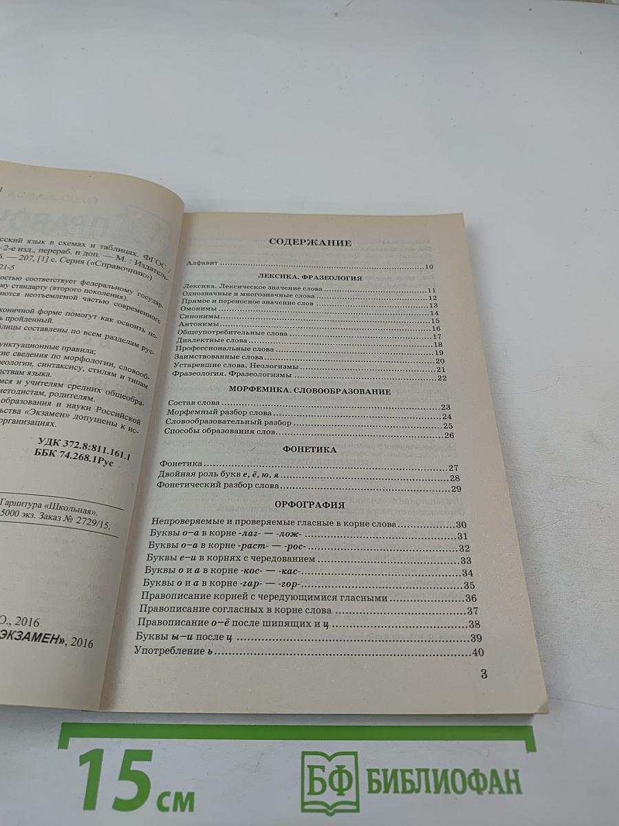 Русский язык в схемах и таблицах для школьников и выпускников. Справочник