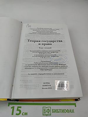 Теория государства и права. Курс лекций. 3-е издание