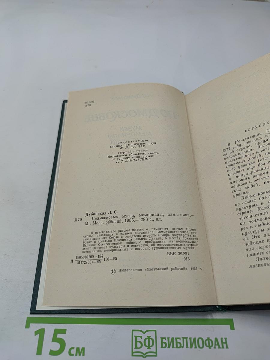 Подмосковье: Музеи, мемориалы, памятники