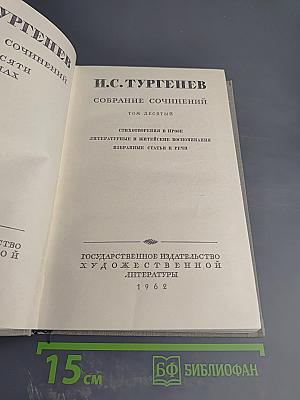 Собрание сочинений. Том десятый. Стихотворения в прозе. Литературные и житейские воспоминания. Избранные статьи и речи