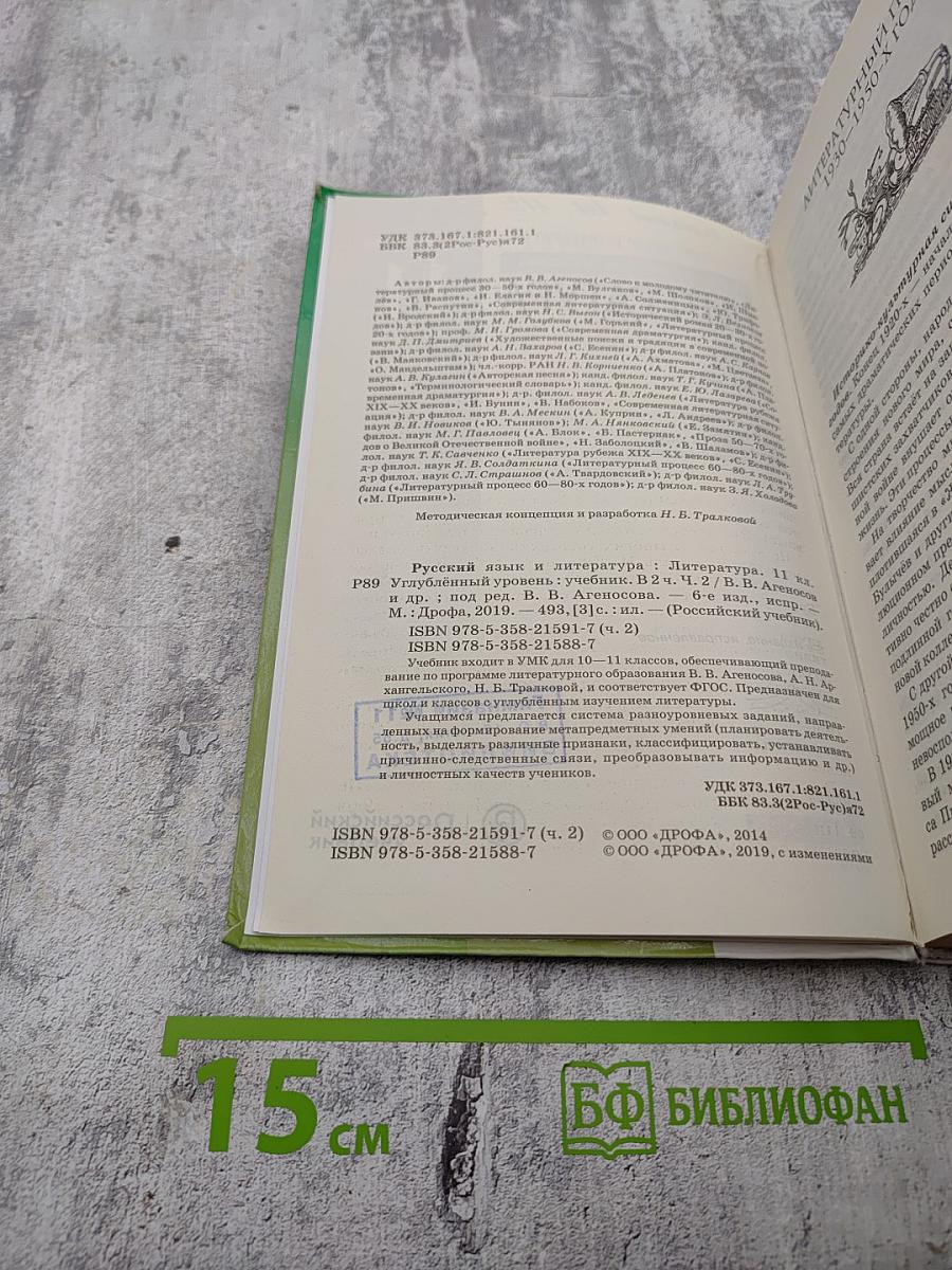 Литература. 11 класс. Часть 2. Углубленный уровень