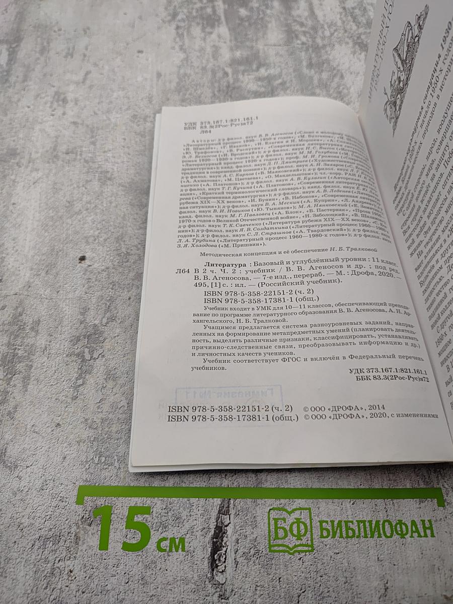 Литература. 11 класс. Часть 2