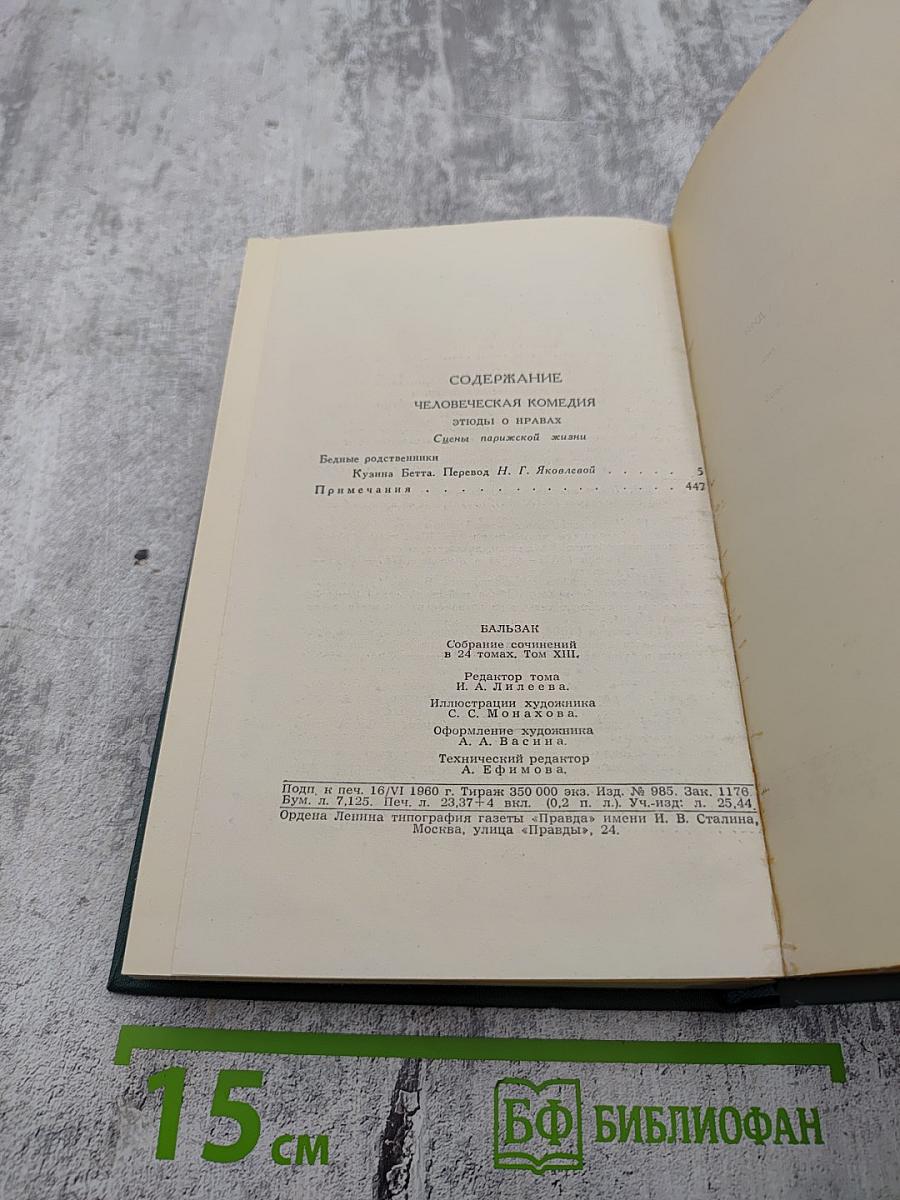 Человеческая комедия. Собрание сочинений в 24 томах. Том 13
