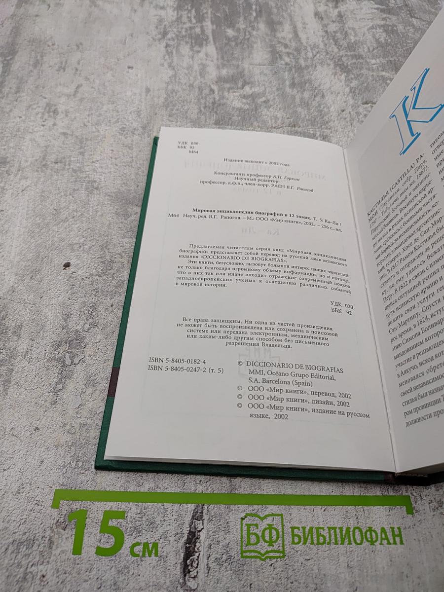 Мировая энциклопедия биографий Том 5 Ка – Ли