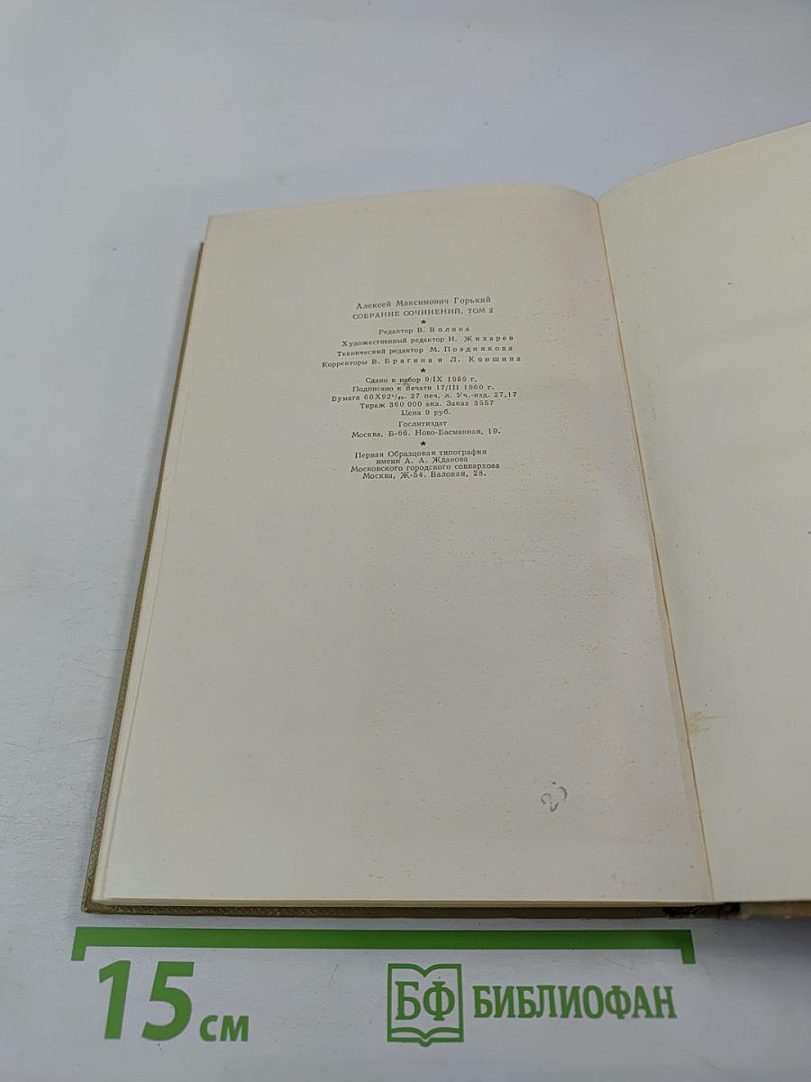 М. Горький Собрание сочинений Том 2. Произведения 1896-1899 гг.