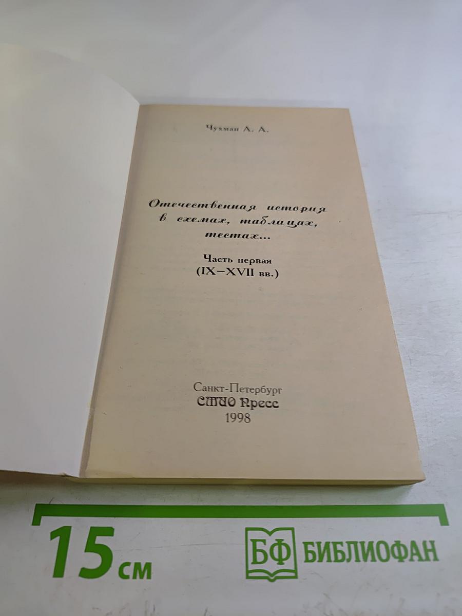 История Отечества в схемах, таблицах, тестах. Для абитуриентов. Часть первая (IX-XVII вв.)
