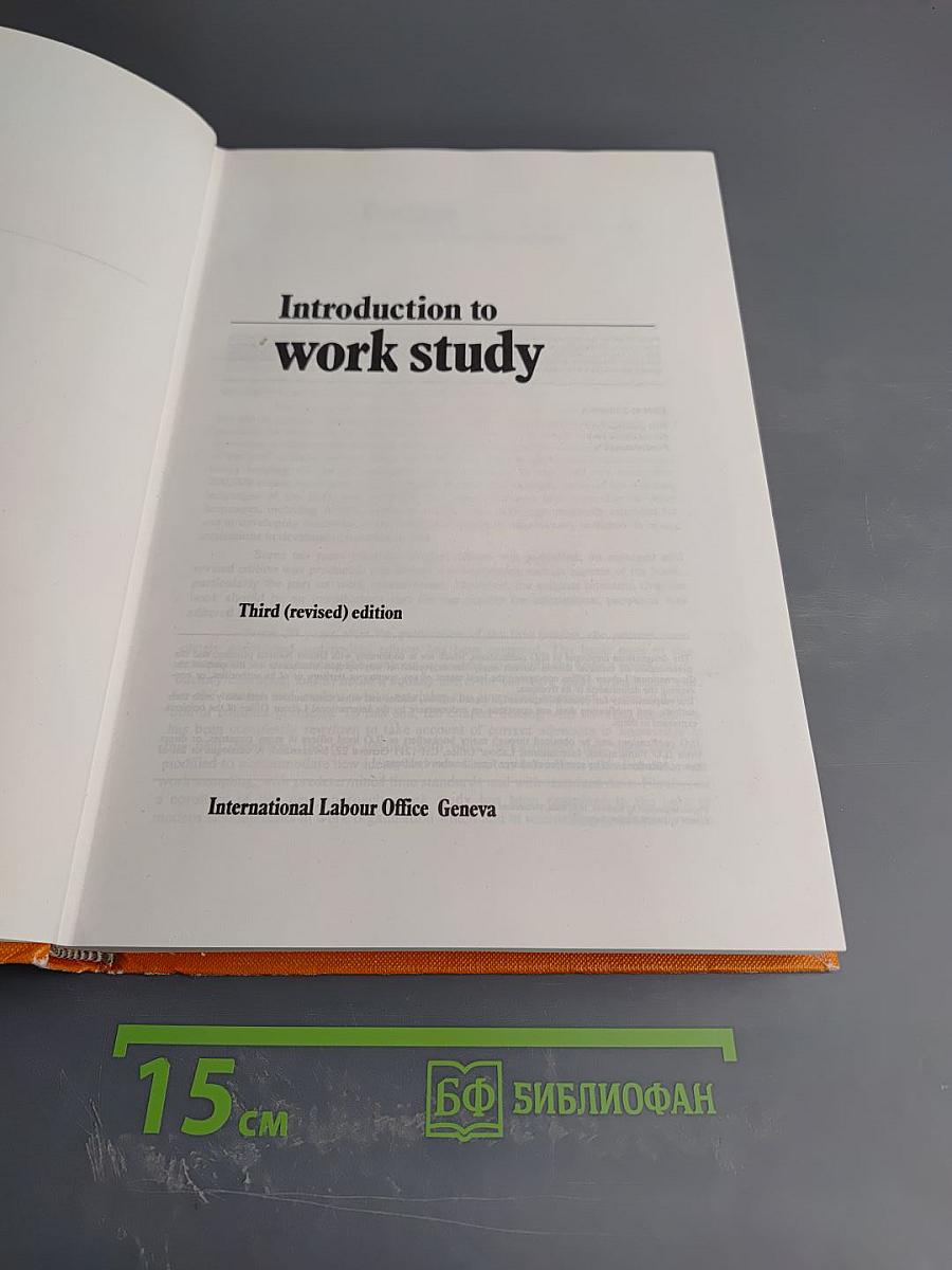 Introduction to Work Study, Third (Revised) Edition