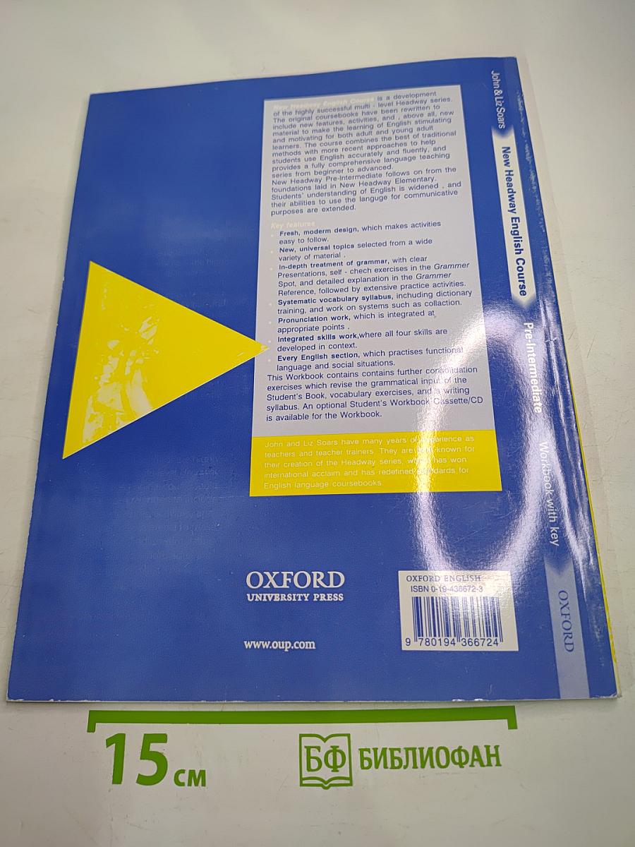 New Headway English Course Pre-Intermediate Workbook with key