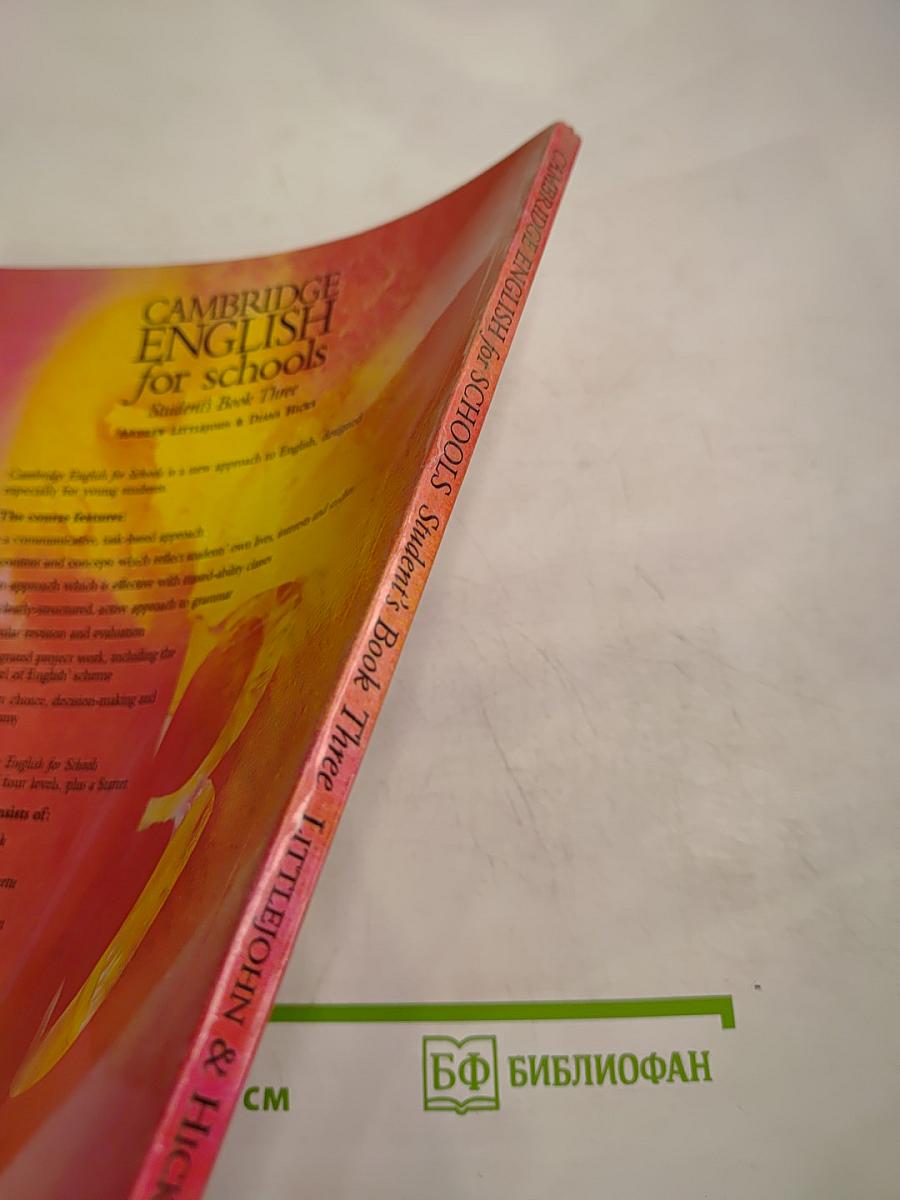 Cambridge English for Schools: Student's Book Three