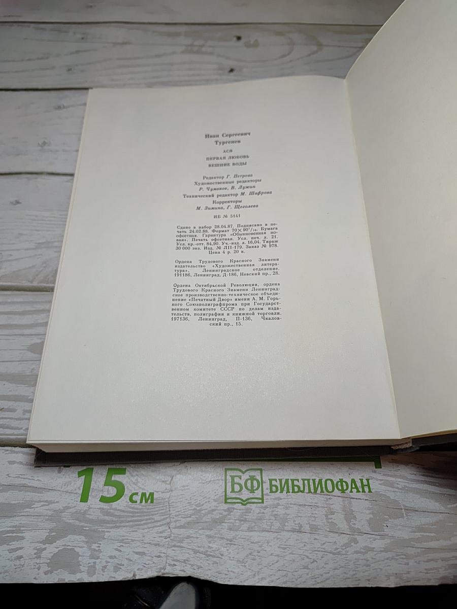 Ася. Первая любовь. Вешние воды