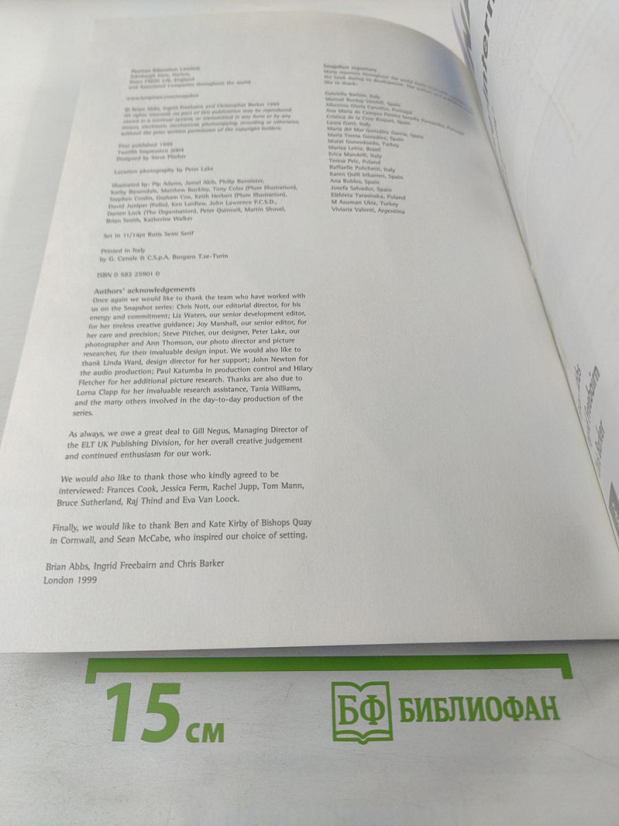 SNAPSHOT Pre-Intermediate Students' Book