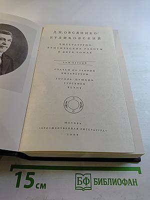 Литературно-критические работы в двух томах. Том первый. Статьи по теории литературы, Гоголь, Пушкин, Тургенев, Чехов