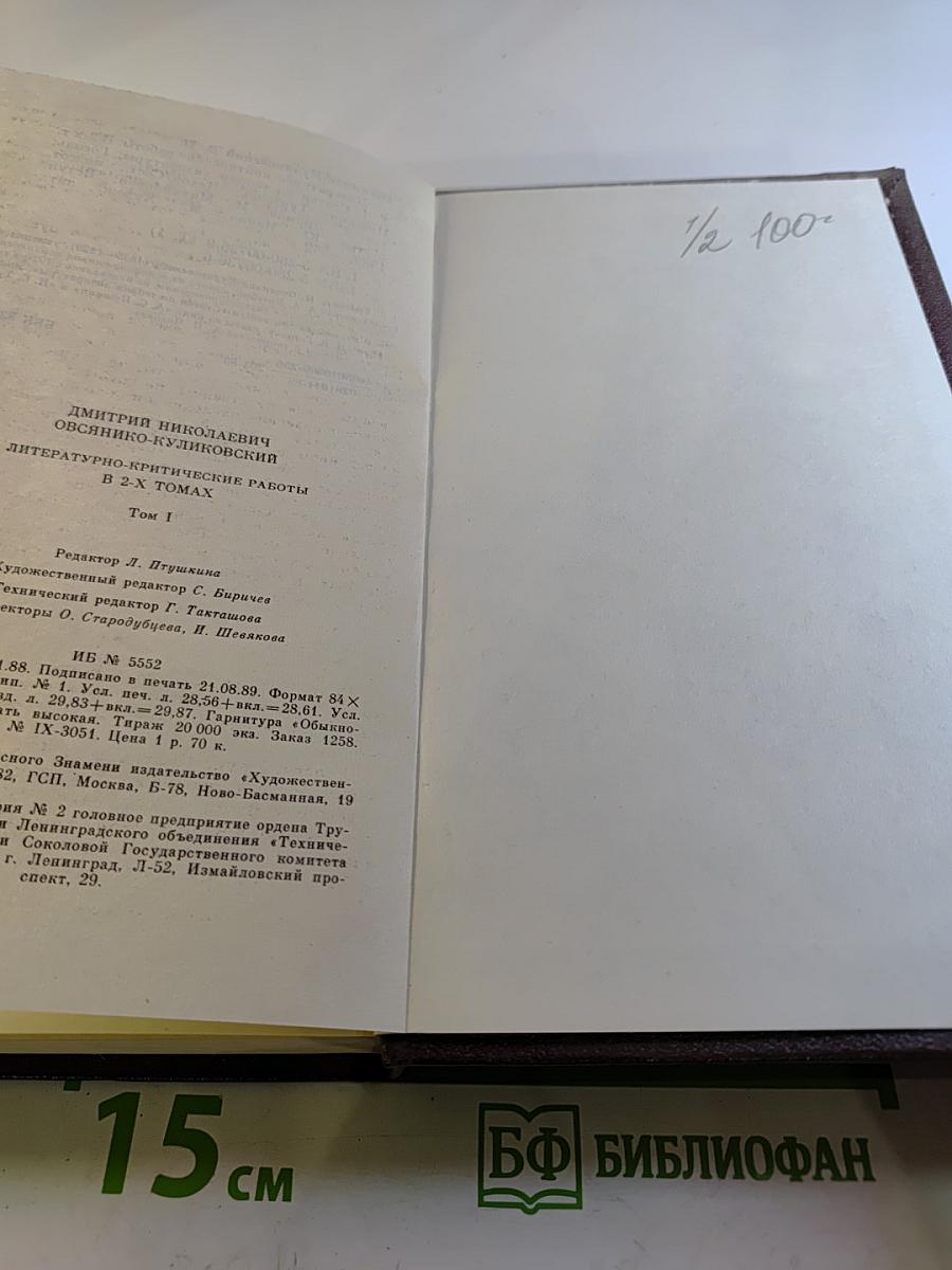 Литературно-критические работы в двух томах. Том первый. Статьи по теории литературы, Гоголь, Пушкин, Тургенев, Чехов