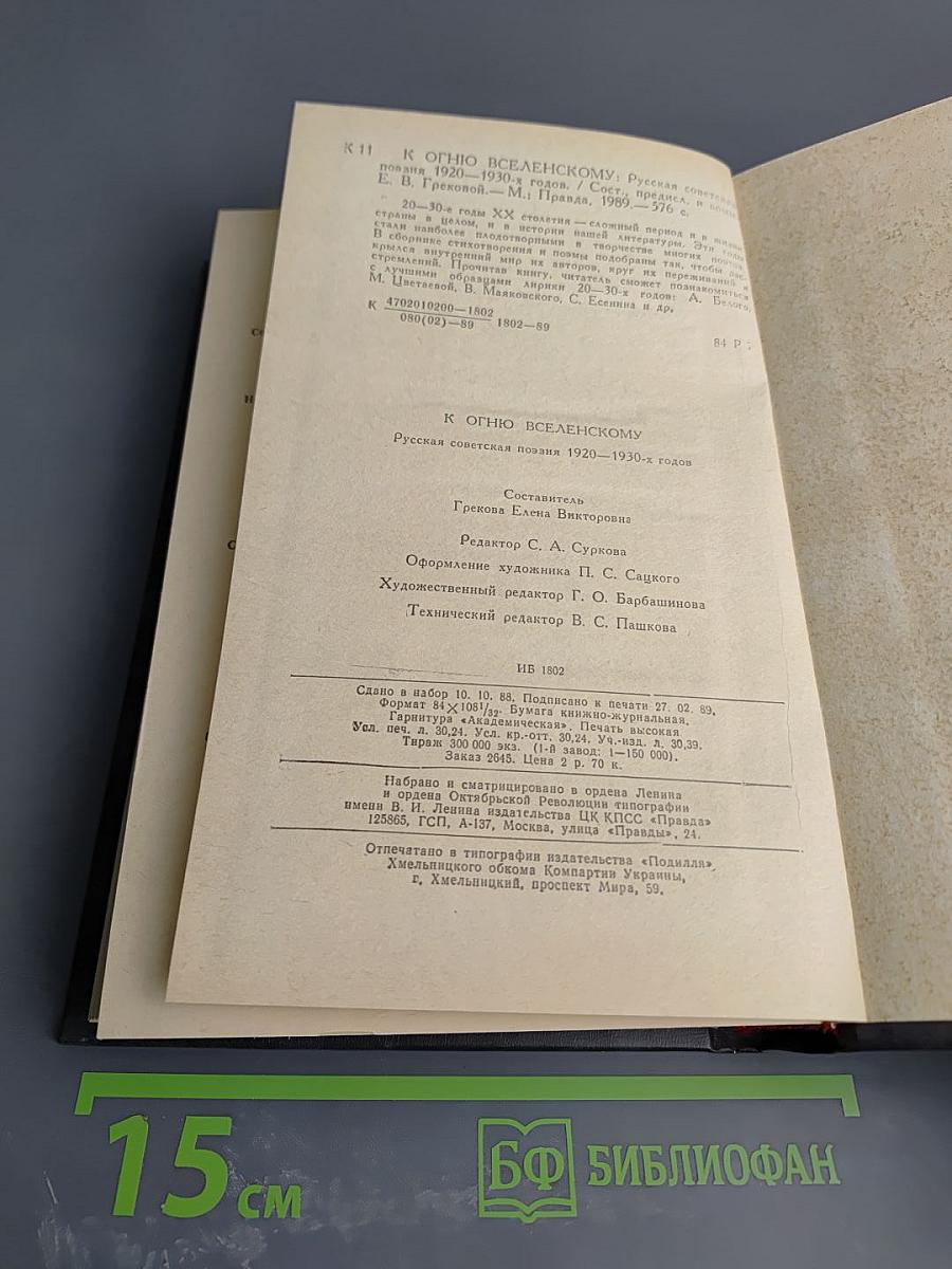 К огню Вселенскому: Русская советская поэзия 1920-1930-х годов