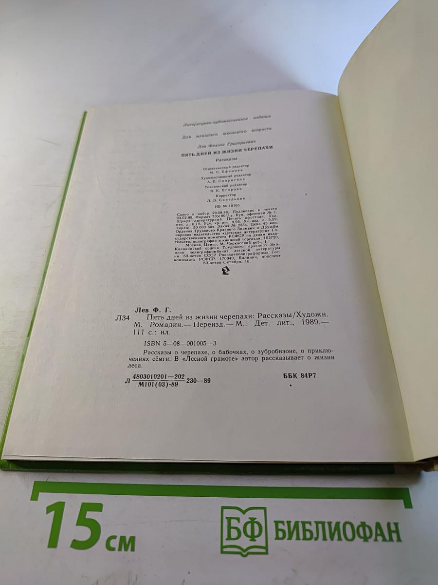 Пять дней из жизни черепахи