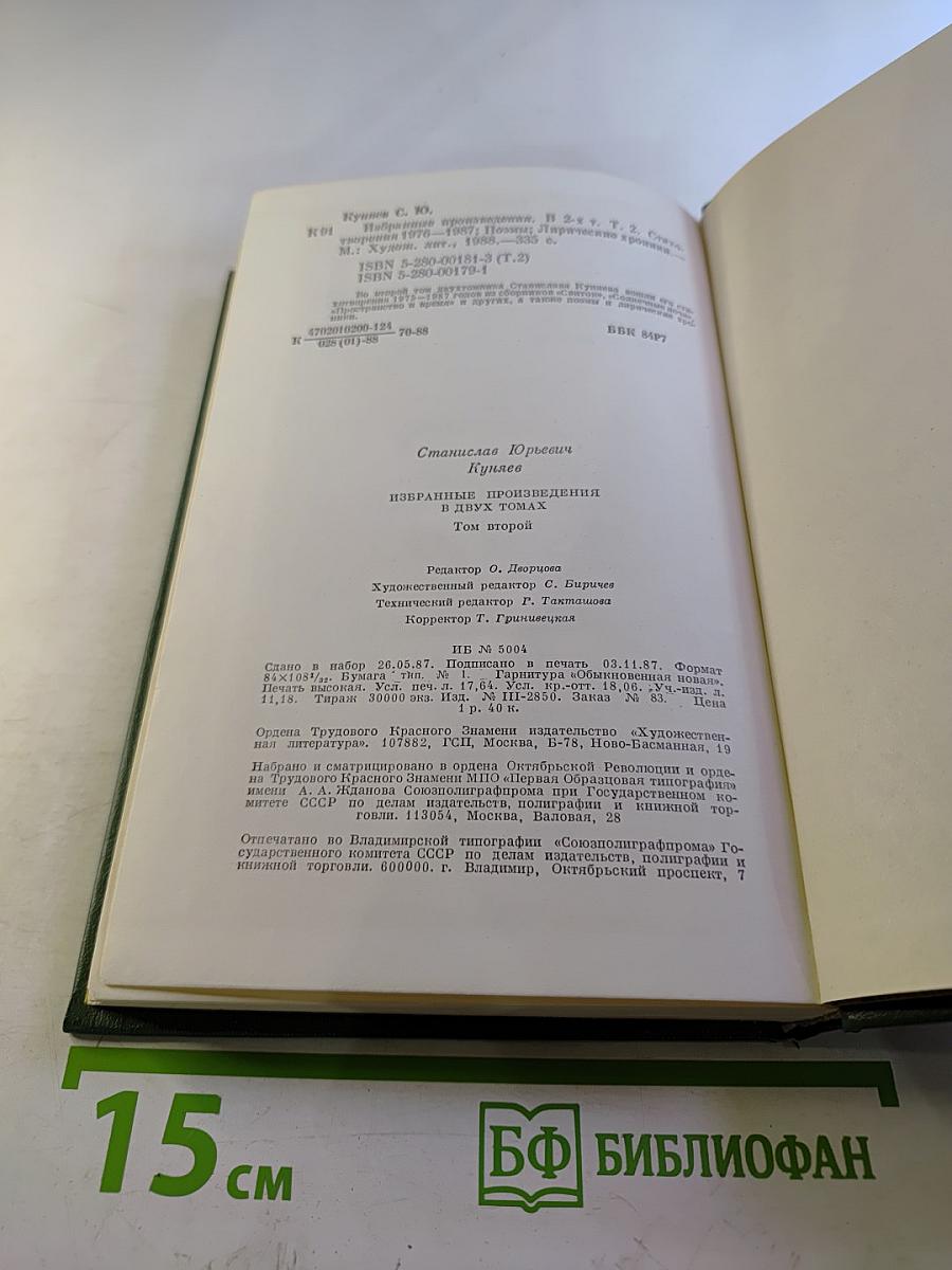 Избранные произведения в двух томах. Том второй. Стихотворения 1976-1987. Поэмы. Лирические хроники