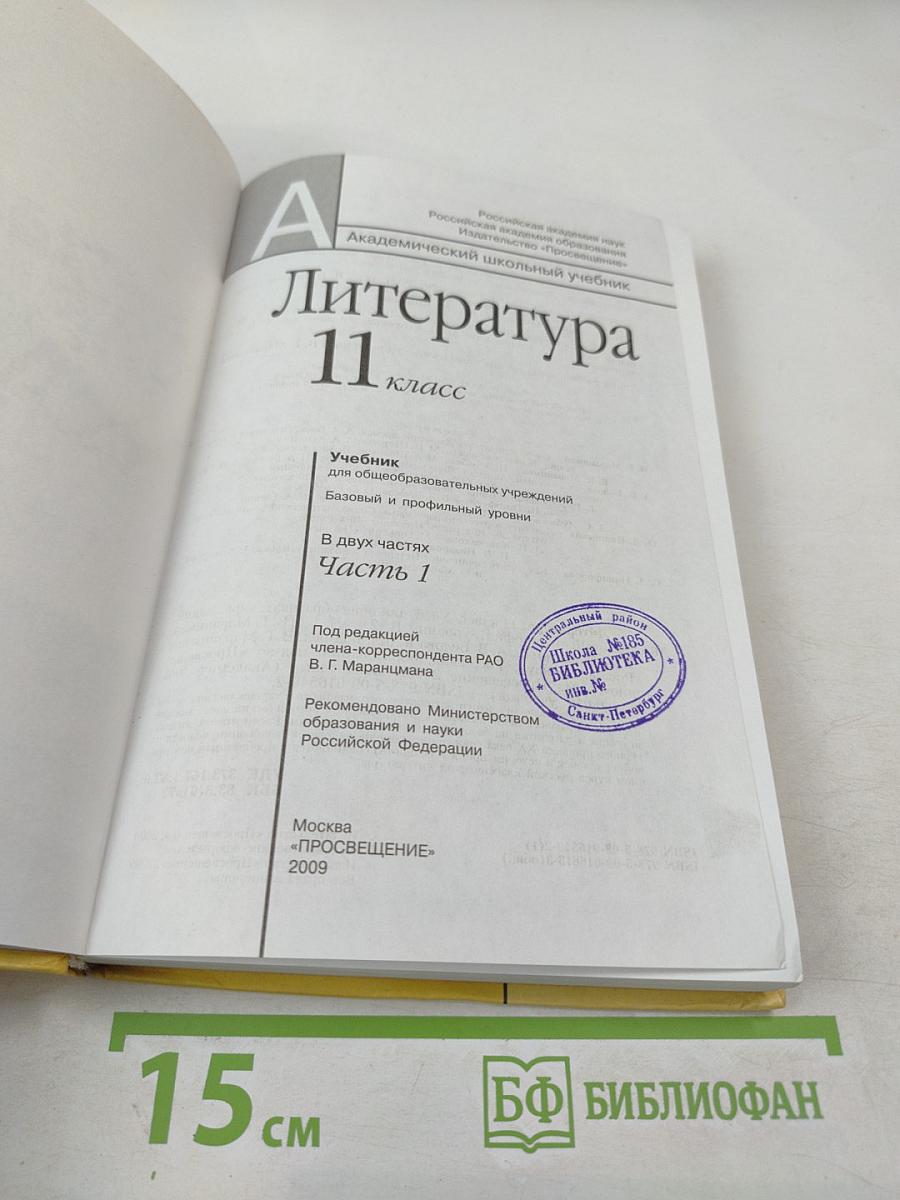 Литература 11 класс, Часть 1