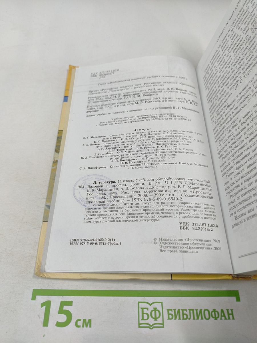 Литература 11 класс, Часть 1