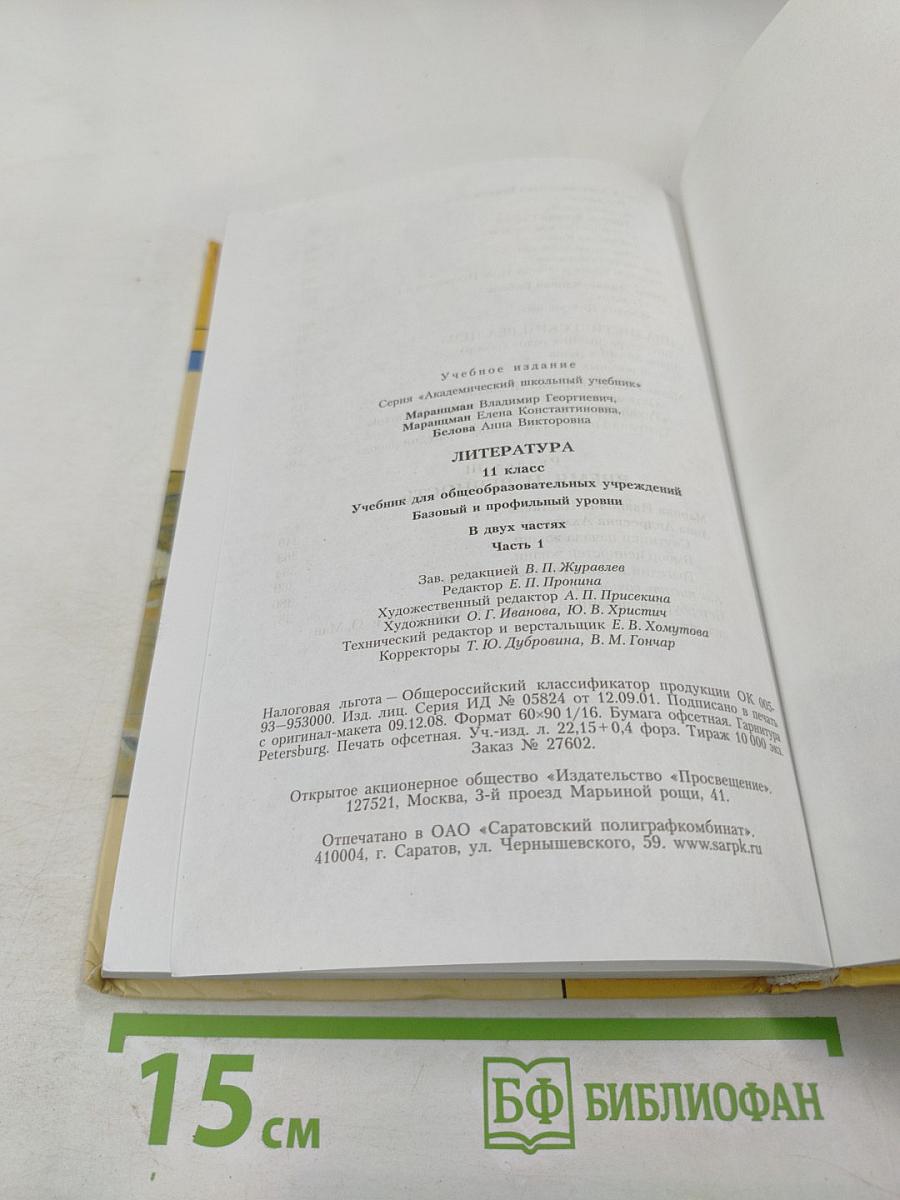 Литература 11 класс, Часть 1