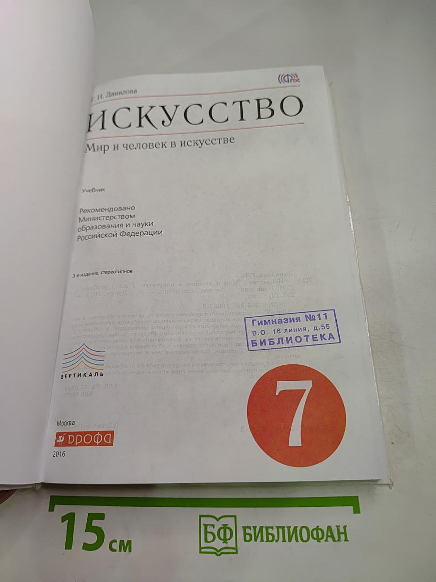 Искусство. Мир и человек в искусстве. 7 класс