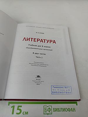 Литература. Учебник для 9 класса. Часть 1