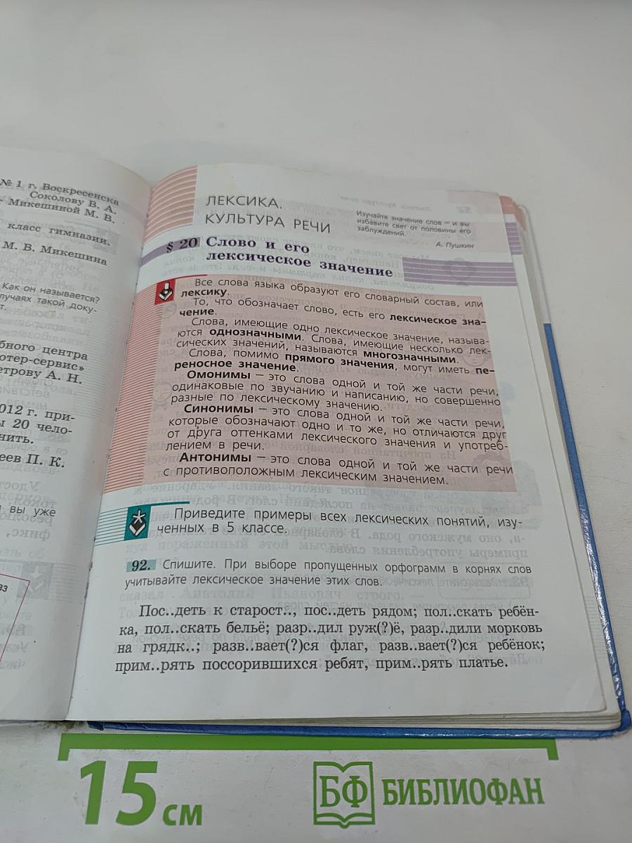 Русский язык 6 класс Часть 1