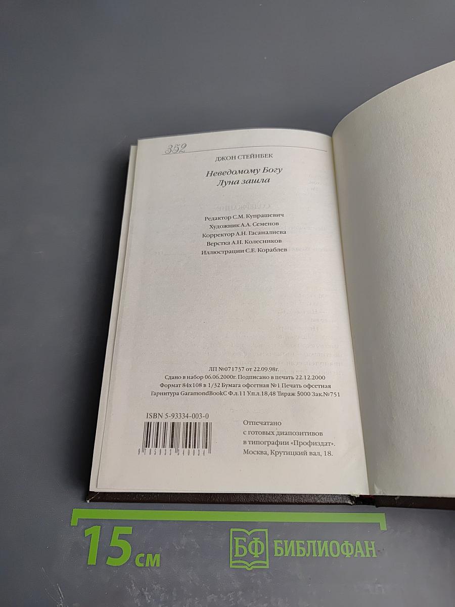 Неведомому Богу. Луна зашла