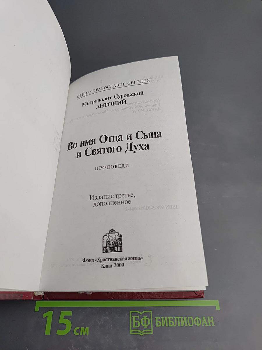 Во имя Отца и Сына и Святого Духа. Проповеди
